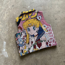 Load image into Gallery viewer, REPURPOSED SAILORMOON BLANKET VEST [CUSTOM]
