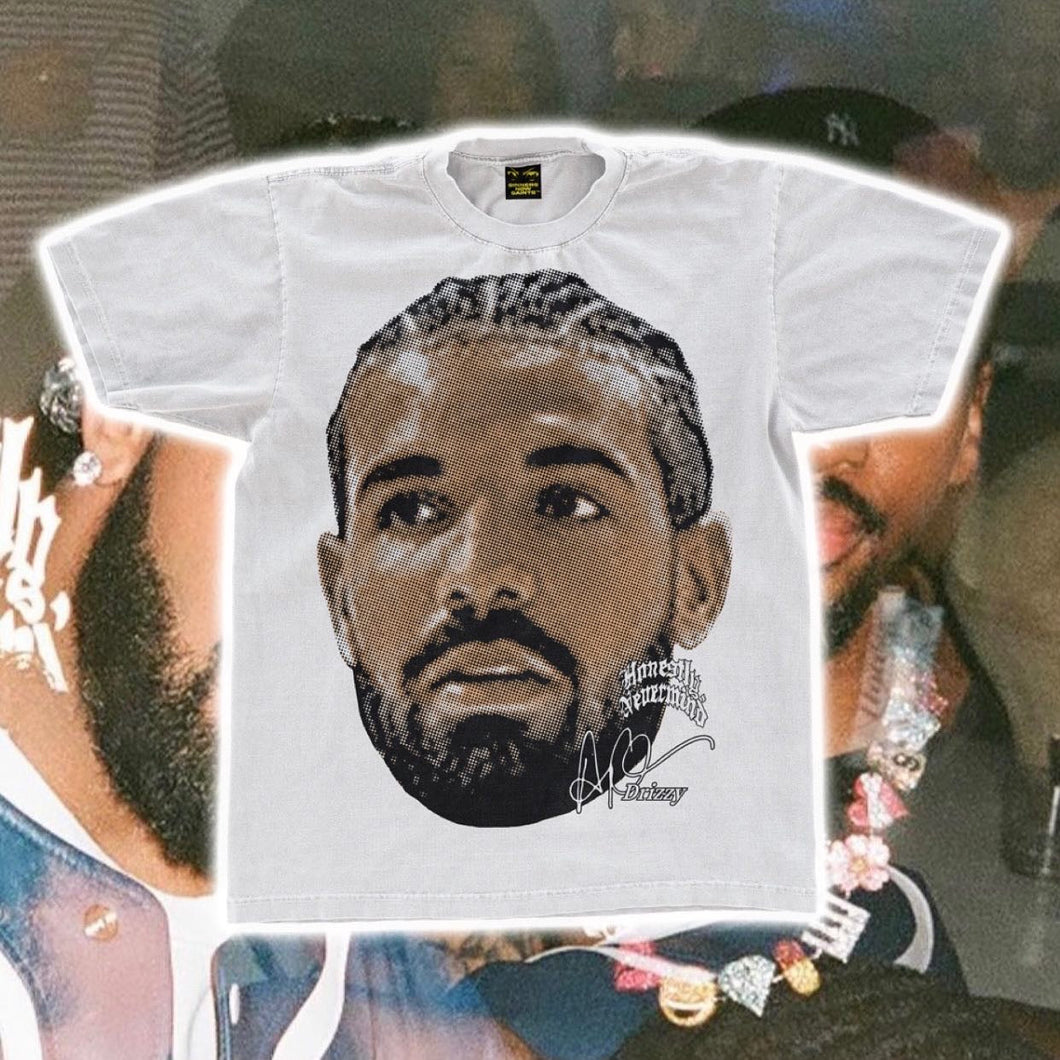 Drake “Honestly Nevermind” Halftones Big Face Tee