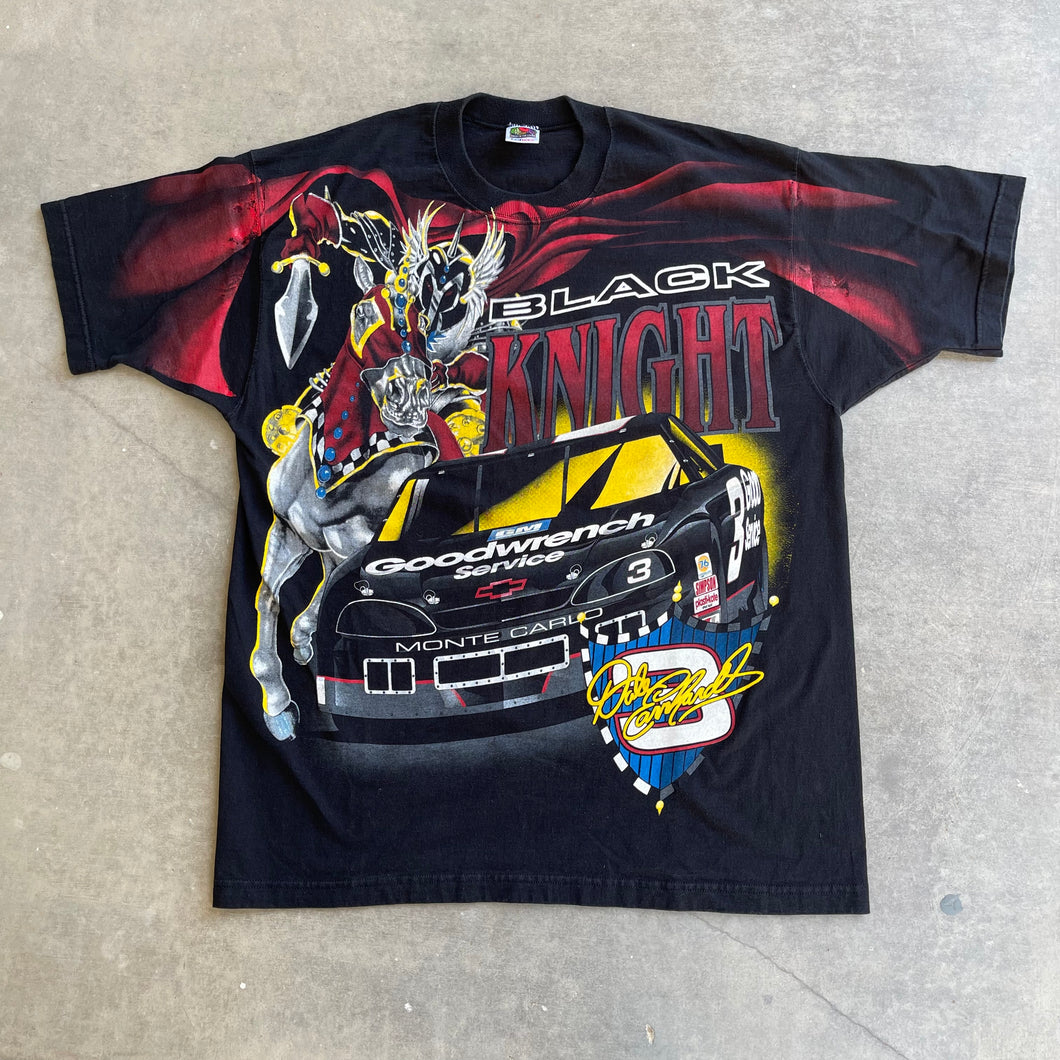 90s Dale Earnhardt NASCAR AOP tee - Size XL